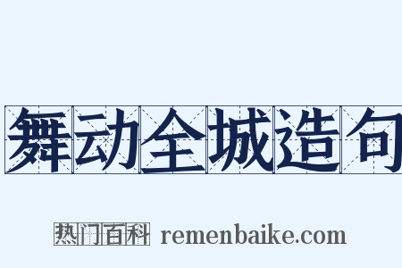 舞动全城造句是什么意思的图片